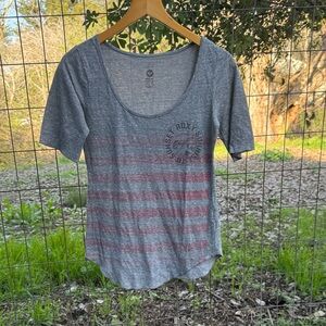 Roxy Y2K Striped Logo Tee